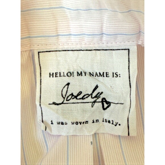 Frank & Eileen Joedy Size Large Boyfriend Button Down Superfine Shirt Pink Blue - Picture 7 of 16